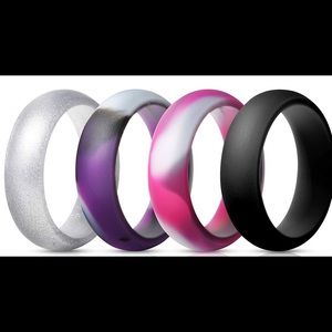 Women’s silicone wedding rings set of 4 DISNEY